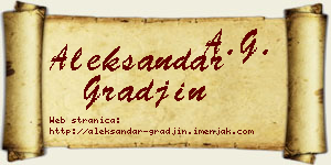 Aleksandar Građin vizit kartica